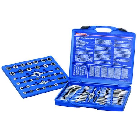 Tap/Die Set,110 Pc,High Carbon Steel