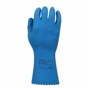 Chemical Resistant Gloves, Latex, 1 PR, Blue