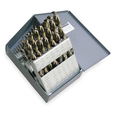 29PC 135 Degree Heavy-Duty Parabolic Jobber Dril Set Cle-Line 1872 Black & Gold HSS 1/16-1/2x1/64