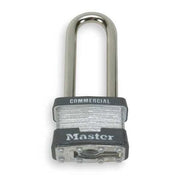 Padlock, Keyed Alike, Long Shackle, Rectangular Steel Body, Steel Shackle, 3/4 in W