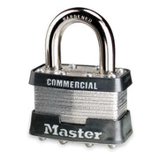 Padlock, Keyed Different, Standard Shackle, Rectangular Steel Body, Steel Shackle, 3/4 in W