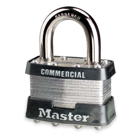 Padlock, Keyed Alike, Standard Shackle, Rectangular Steel Body, Steel Shackle, 3/4 in W