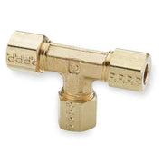 3/8" x 1/4" x 1/4" Compression Brass Union Tee 10PK