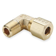 1/2" Compression x 1/4" MNPT Brass 90 Degree Elbow 10PK