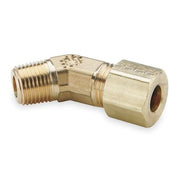 3/8" Compression x 1/4" FNPT Brass 45 Degree Elbow 10PK