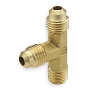 Male Run Tee,45 deg.,Brass,Flare,5/8 In.