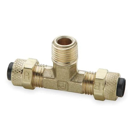 1/2" Compression x 3/8" MNPT Brass Branch Tee 10PK