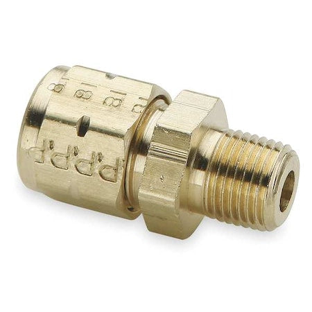 3/8" Compression x 1/4" MNPT Brass Connector 10PK