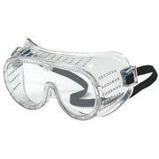 Safety Goggles, Clear Lens, Uncoated, Direct Vented, Elastic Strap, Dielectric