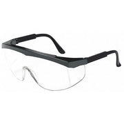 Maddog III, Safety Glasses, Anti-Scratch, Clear Lens, Black Frame, Half-Frame
