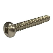 Sheet Metal Screw, #8 x 3/4 in, Plain 18-8 Stainless Steel Pan Head Square Drive, 100 PK