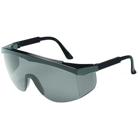 Maddog III, Safety Glasses, Anti-Scratch, Gray Lens, Black Frame, Half-Frame