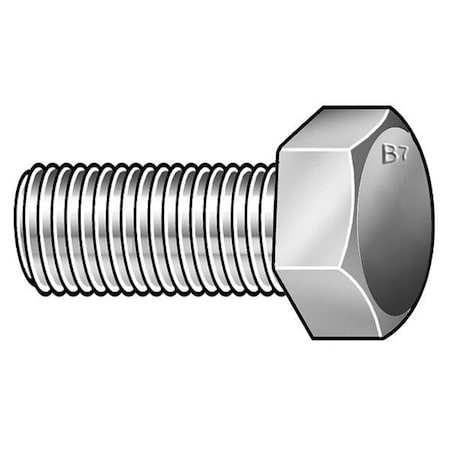 Grade B7, 5/8"-11 Hex Head Cap Screw, Black Oxide Steel, 1-3/4 in L, 5 PK