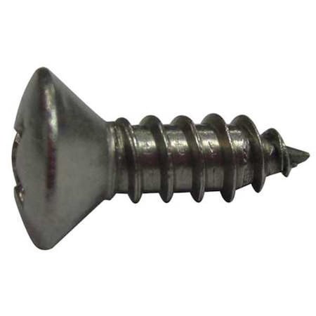 Sheet Metal Screw, #8 x 1/2 in, Plain 18-8 Stainless Steel Oval Head Phillips Drive, 100 PK
