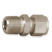 Strt, Steel, Comp. 1/4 in, MNPT 3/8 in