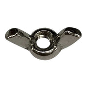 Wing Nut, #10-32, Stainless Steel, Plain, 0.469 in Ht, 0.91 in Max Wing Span, 25 PK