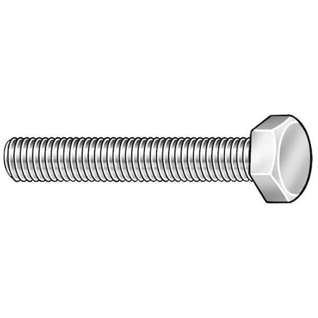 18-8, 1/2"-13 Hex Head Cap Screw, Plain Stainless Steel, 1/2 in L, 25 PK