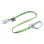 Manyard(TM) HP Shock Absorbing Lanyard, 6 ft. Length, Snap Hook, Steel, 1 Leg(s)
