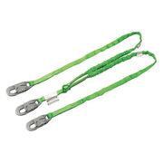 Manyard(TM) HP Shock Absorbing Lanyard, 6 ft. Length, Snap Hook, Steel, 2 Leg(s)