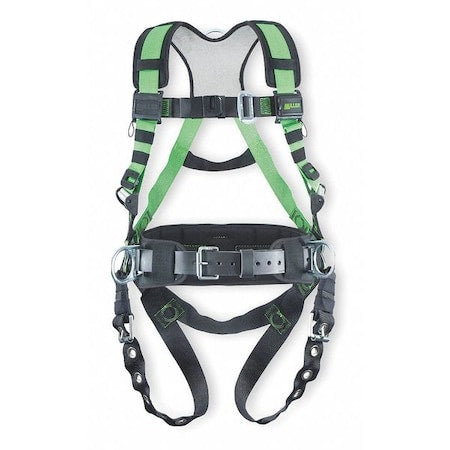 Revolution(R) Full Body Harness, L/XL, 400 lb., Mating Chest/ Tongue Leg Straps, Back, Hips D-Ring