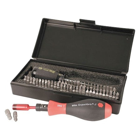 Torque Driver Set,1/4",10 to 50"-lb.