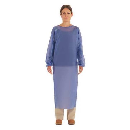Apron, Vinyl, Blue, 54 in, L