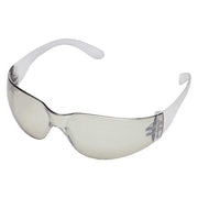 Safety Glasses, Condor V, Scratch-Resistant, Wraparound, Frameless, Clear Frame, Gray Lens
