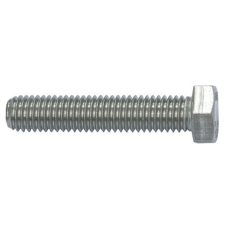 18-8, 3/8"-24 Hex Head Cap Screw, Plain Stainless Steel, 1/2 in L, 25 PK