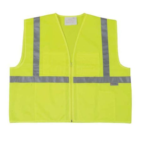 High Visibility Vest Polyester 1 Zipper XL Yellow/Green U