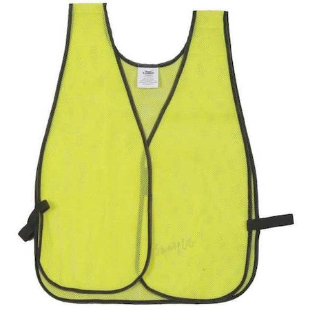 High Visibility Safety Vest, Polyester Mesh, Hook-and-Loop Closure, Lime, M/L