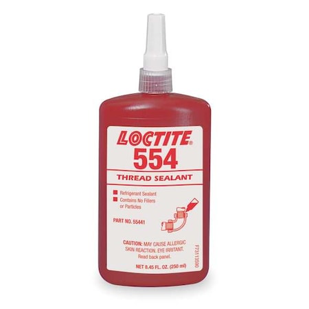 Pipe Thread Sealant 8.5 fl oz, Bottle, 554, Red, Liquid