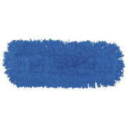 36 in L Flat Dust Mop, Slide On Connection, Looped-End, Blue, Synthetic
