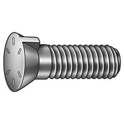Bucket Tooth Plow Bolt, 7/8"-9 Thrd Sz, 4 in L, Flat Head, Alloy Steel, Plain
