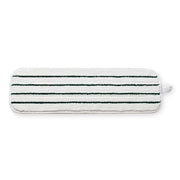 24 in L Flat Mop Pad, Hook-and-Loop Connection, Cut-End, White, Microfiber, PK10