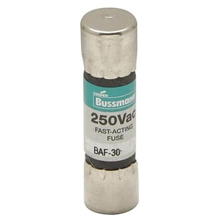 Midget Fuse, Fast-Acting, 30A, 250V AC, Non-Indicating, 10kA at 125V AC, 200A at 250V AC