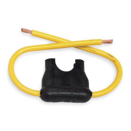 Fuse Holder, 0 to 30A Amp Range, 32V DC Volt Rating, 1 Poles, Wire Leads