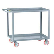 Flat Handle Utility Cart, Steel, 1,200 lb Load Capacity, 2 Shelves, 53 1/2 in L, 30 in W, 35" H