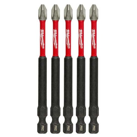 SHOCKWAVE 3-1/2 in Impact Phillips No. 2 Power Bits (5PK)