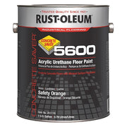 1 gal Floor Paint, Gloss Finish, Safety Orange, Solvent Base