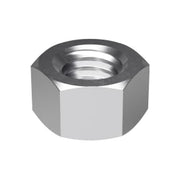 Hex Nut, 1/4"-28, Stainless Steel, 316, Plain, 7/32 in Ht, 50 PK
