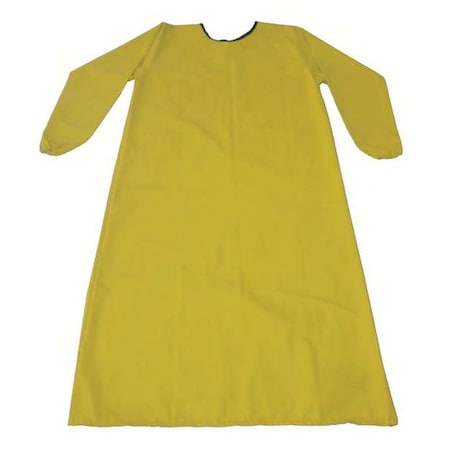 Apron, PVC, Serged, 11 mil, 46 1/2 in, Yellow, L