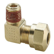 Elbow, Brass, Comp. 3/16 in, MNPT 1/4 in