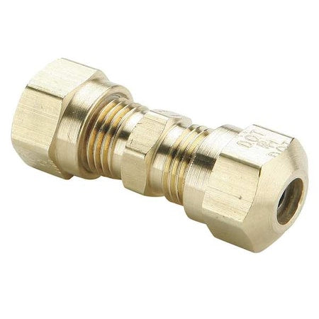 Union, Brass, Comp. 1/4 in, Comp. 3/8 in