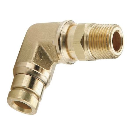 Elbow,Brass,Push-Fit1/4in,MNPT1/4in