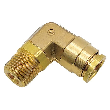 Elbow,Brass,Push-Fit3/8in,MNPT1/2in