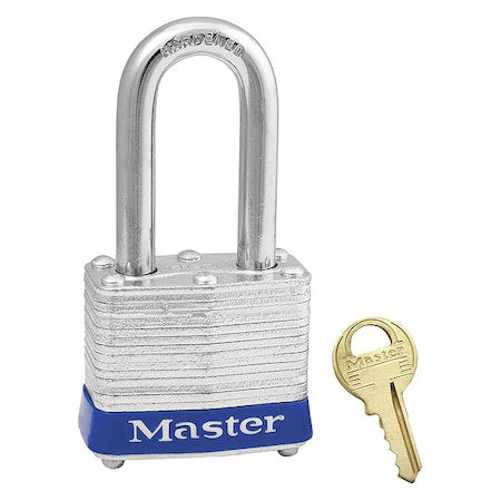 Lockout Padlock, Keyed Alike, Steel, Blue, 1 1/2 in Shackle Height, 1 9/16 in Body Width
