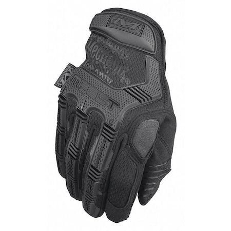 Tactical Glove, Synthetic Leather Palm, 12" Length, Hook-and-Loop Cuff, Full Finger, Foam Lining