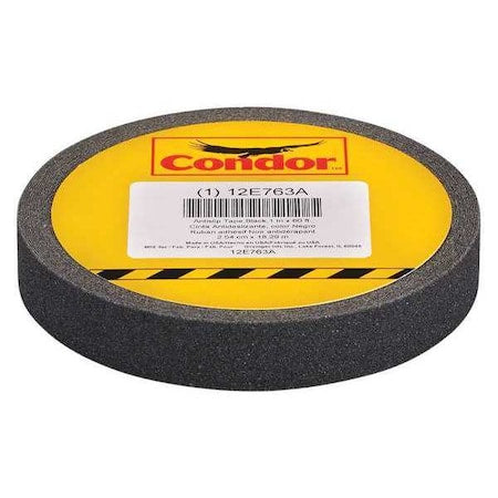 Anti-Slip Tape Silicone Carbide 80 Grit Size, Black, 1" W x 60 ft. L, 28 mil Thick