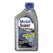 Mobil Super High Mileage, 5W-30, Conventional, 1 Qt.
