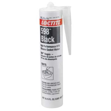 RTV Gasket Maker, 300 mL, Black, Temp Range -75 to 625 Degrees F